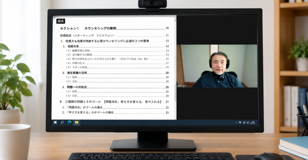 オンライン講座をする矢野惣一